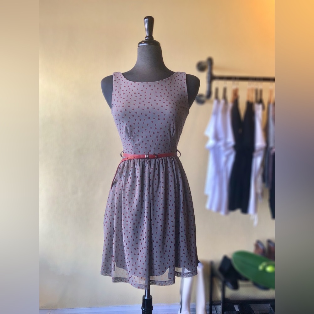 One Piece Dress with Belt S